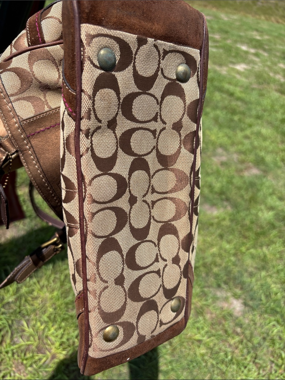 CoachY2K from the 2000 Beige and Brown Signature Canvas Tote - Picture 12 of 12